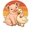 Pig and duck