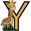 Giraffe with Y Letter Design