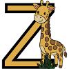 Giraffe Buchstabe  Z