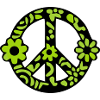 Peace Zeichen Blumen Icon