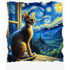 Devon Rex Starry Night