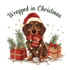 Dachshund Christmas Wrapped in Christmas