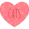Cat Heart Love Design