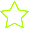 Neon star outline on black