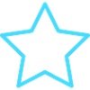 Neon Star Frame Blue