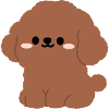 Brown Poodle Plush Charm