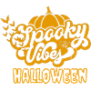 Spooky Vibes Halloween Pumpkin Bat Design