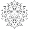 Sonnenblume Mandala zum ausmalen