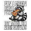 Lustiger Pizza Waschbär