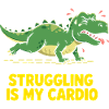 Dinosaur hates cardio training