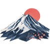 Mountain Landscape Sakura Sun Fuji