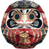 Geometric Daruma Pattern Origami Daruma