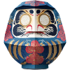 Blumiger Daruma Maskendesign Daruma Origami