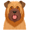 Zotteliger Briard (Comic-Porträt)