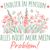 Pensionärin Wildblumen Abschied Kollegin Pension