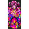 Neon-Psychedelische Affen-Pop-Kunst