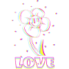Neon Flower Love