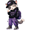 Adventurer Kitten Purple Stars