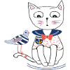 Cat and Seagull