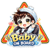 Baby On Board Cartoon Sign