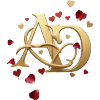 Initiales dorées Cœur d’amour
