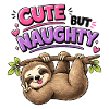 Cute but naughty sloth
