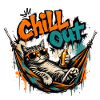 Chill out cat in hammock