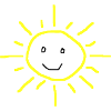  Cute smiling sun - doodle