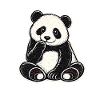 Cuddly panda sits cute
