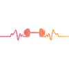Gym Dumbbell Sunset Heartbeat Strength Training