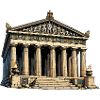 Klassischer Tempel Parthenon Grafik