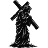 Cross silhouette of devotion