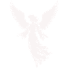 Angel silhouette with wings