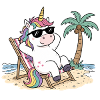 Einhorn am Strand