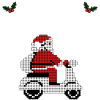Merry Christmas Pixel Santa Roller Geschenk