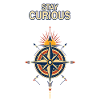 Stay Curious Compass Sunset