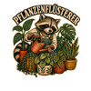 Pflanzenflüsterer Waschbär Gießkunst