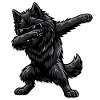 Dabbing Groenendael in comic style