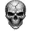 Cracked Skull Gothic Horror-Grafik