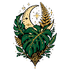 Monstera Moon – Mystisches Botanical Design