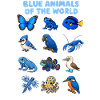  Blaue Tiere Der Welt Tierreich-tafel