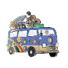 Hippie Camper Motif Vanlife Camping Retro