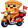Pizza Hero on Delivery Bike