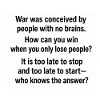 War Typography Quote Poster