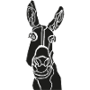 Minimalistische Esel-Silhouette