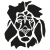 Black Graphic Lion – Geometric Portrait