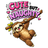 Cute but naughty sloth