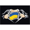 Ukraine-Superhelden-Ukraine-Flagge