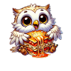 Wise Snowy Owl Italian Lasagna