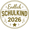Endlich Schulkind 2026 Badge